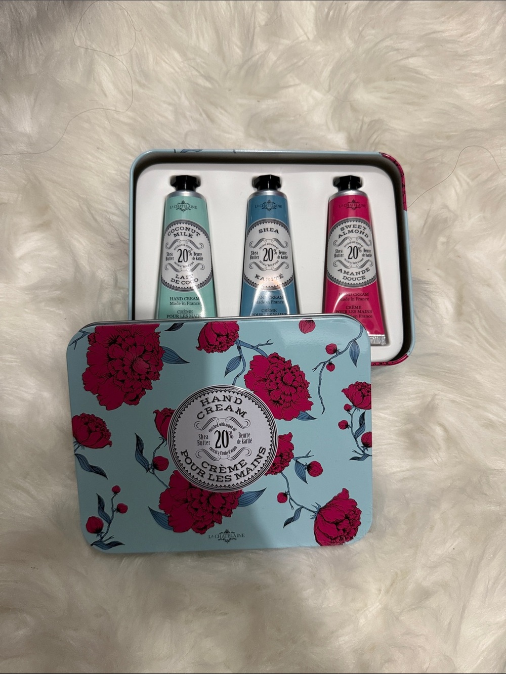 La Chatelaine - 3 Hand Cream Tin Set - Brand New.